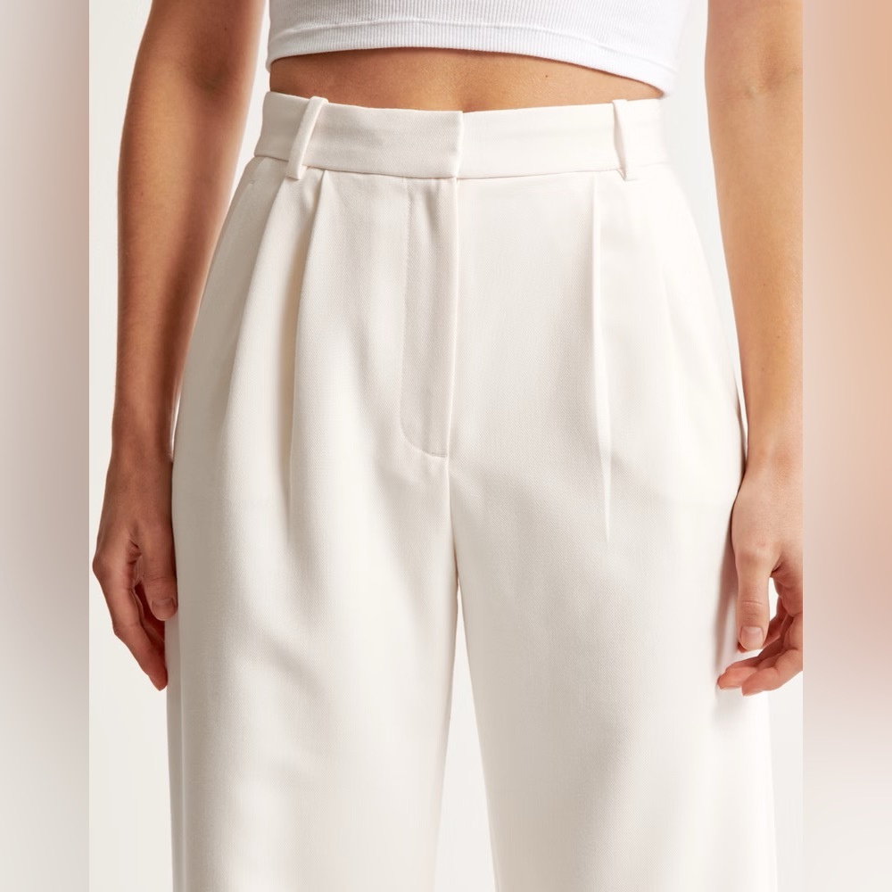 NWT Abercrombie and Fitch Sloane Tailored Wide Leg Pant - Size 29 Short -8 Short - Picture 2 of 15